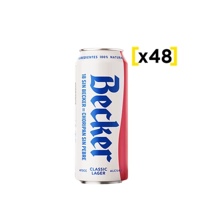Cerveza Becker Lata 473 Cc X48