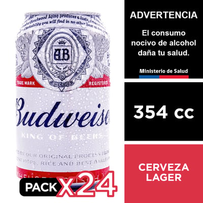 Cerveza Budweiser 5,0° 24 X 354 Cc.