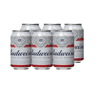 Cerveza Budweiser Lata 354cc X6