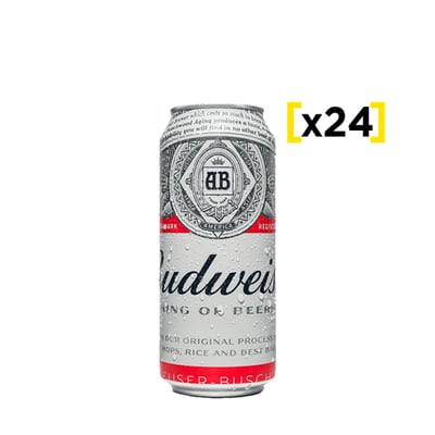 Cerveza Budweiser Lata 473 Cc X24