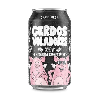 Cerveza Cerdos Voladores Brown Ale 330cc 5,5°alc.