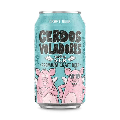 Cerveza Cerdos Voladores Pale Ale 330cc 6°alc.
