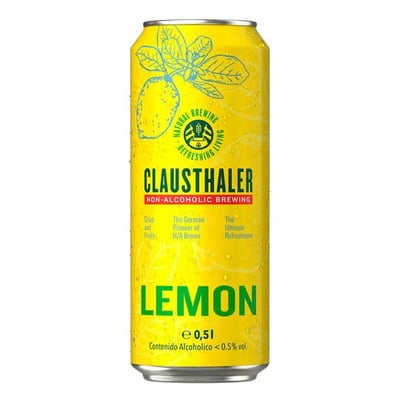 Cerveza Clausthaler Sin Alcohol Limón en Lata 500cc