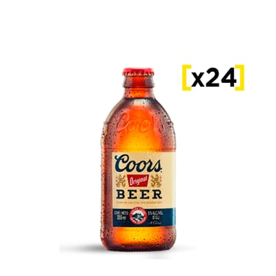 Cerveza Coors Lager Botella 355 Cc X24