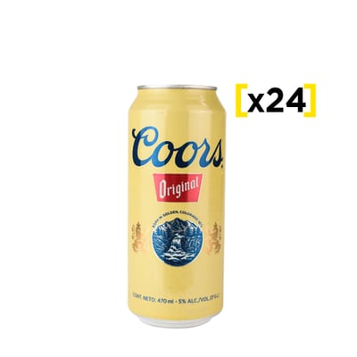Cerveza Coors Lager Lata 473 Cc X24