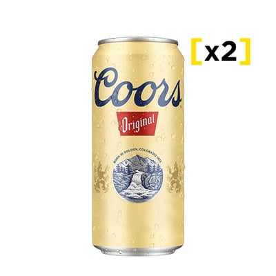 Cerveza Coors Lager Lata 710 Cc X2