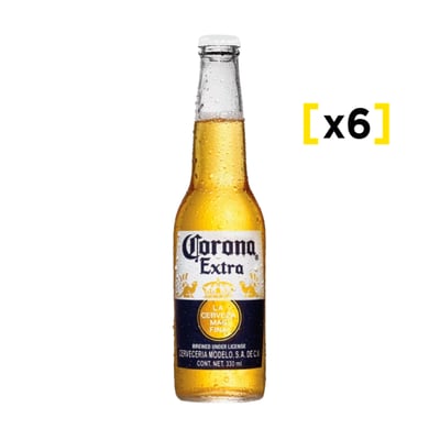 Cerveza Corona Botella 330 Cc X6