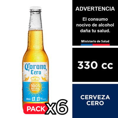 Cerveza Corona Cero 0,0° 6 X 330 Cc.