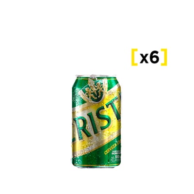 Cerveza Cristal Lata 350 Cc X6