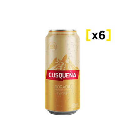 Cerveza Cusque�a Lata 473 Cc X6