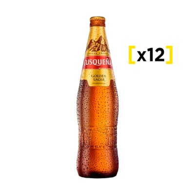 Cerveza Cusqueña Lager Botella 620cc X12