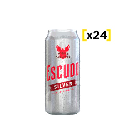 Cerveza Escudo Silver Lata 470 Cc X24