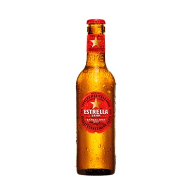 Cerveza Estrella Damm botella 330 cc