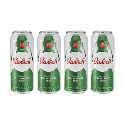 Cerveza Grolsch Lata 500 Cc X4