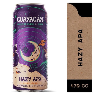 Cerveza Guayacán hazy apa lata 470 cc