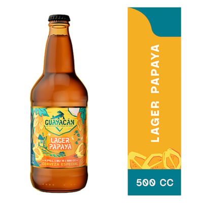 Cerveza Guayacan Lager Papaya - Botella 500cc