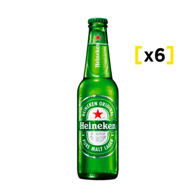 Cerveza Heineken 330 Cc X6
