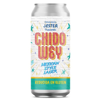 Cerveza Jester Chido Wey Mexican Lager con Maiz en Lata 473cc