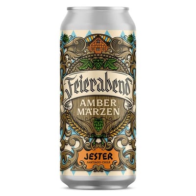 Cerveza Jester Feierabend Marzen Amber Lager en Lata 473cc