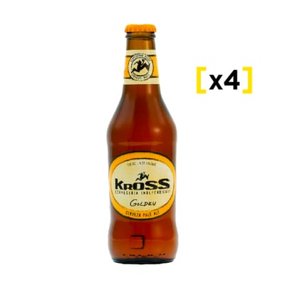 Cerveza Kross Golden Ale Botella 330cc X4
