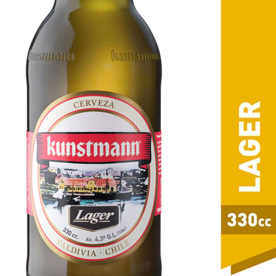 Cerveza Kunstmann lager rubia long neck botella 330 cc