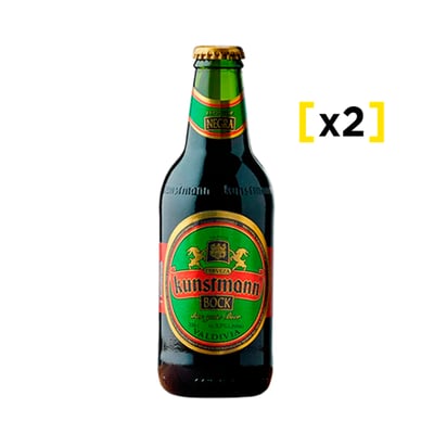 Cerveza Kunstmann Negra Bock 2x Botella 330cc