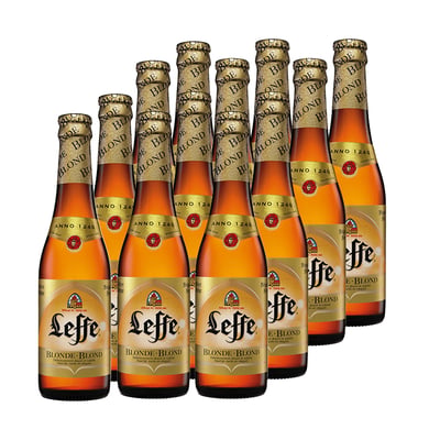 Cerveza Leffe Blonde Botella 330cc X12