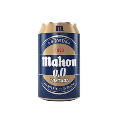Cerveza Mahou Tostada Sin Alcohol Lata 330 Cc