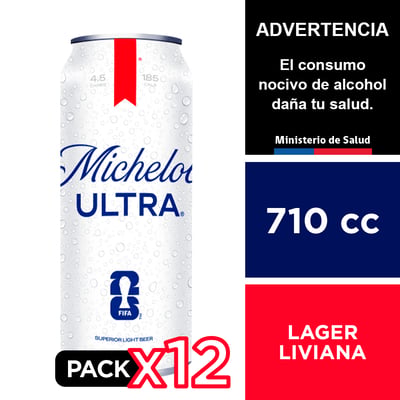 Cerveza Michelob Ultra 4,2 ° 12 X 710 Cc