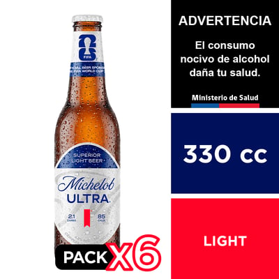 Cerveza Michelob Ultra 4,2° 6 X 330 Cc.