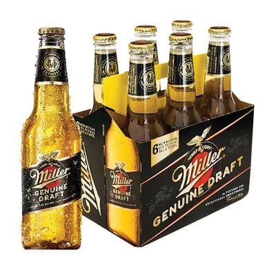 Cerveza Miller Genuine Draft 6 un. de 355 cc