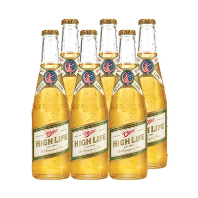 Cerveza Miller High Life Botella 355 X6