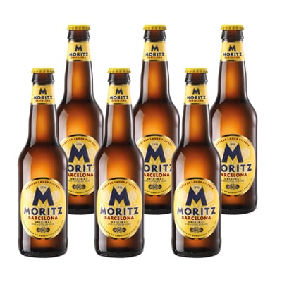 Cerveza Moritz Lager Botella 330cc X6