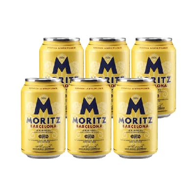 Cerveza Moritz Lager Lata 330cc X6