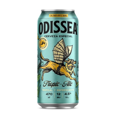 Cerveza Odissea tropic ale lata 470 cc