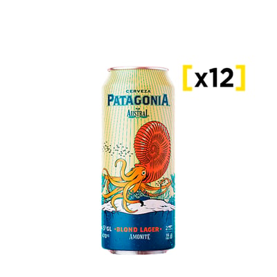Cerveza Patagonia Blond Lager Lata 470cc X12