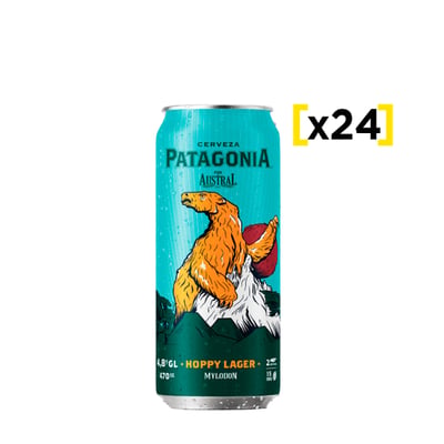 Cerveza Patagonia Hoppy Lager Lata 470 Cc X24