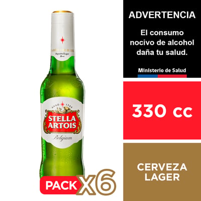 Cerveza Stella Artois 5,0° 6 X 330 Cc.