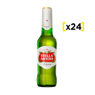 Cerveza Stella Artois Botella 330 Cc X24