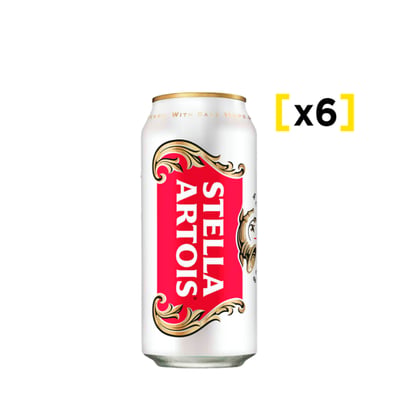 Cerveza Stella Artois Lata 473 Cc X6