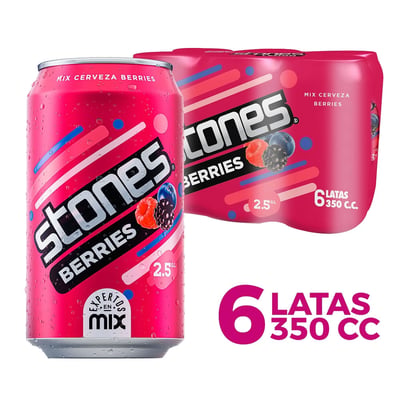 Cerveza Stones berries lata 6 un de 350 ml