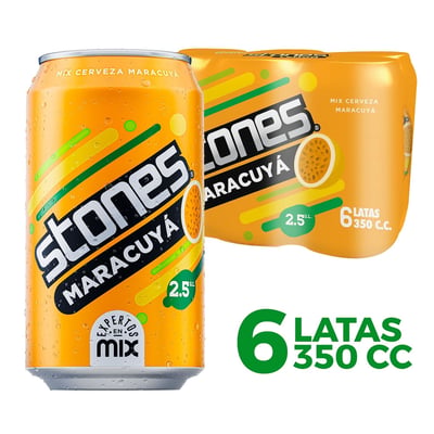 Cerveza Stones maracuyá lata 6 un de 350 cc