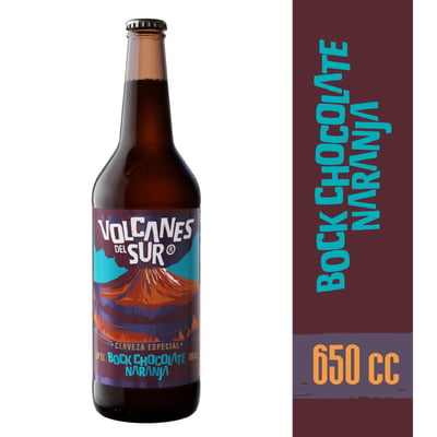 Cerveza Volcanes del sur bockchocolate naranja botella 650 cc