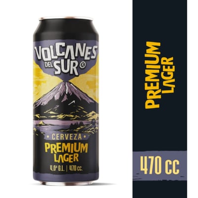 Cerveza Volcanes del Sur Premium Lager - Lata 470cc