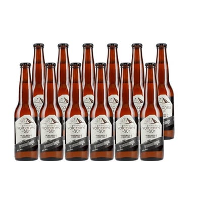 Cerveza Volcanes Lager Botella 350cc X12