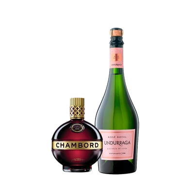 Chambord 750cc + Undurraga Rose Royal 750cc