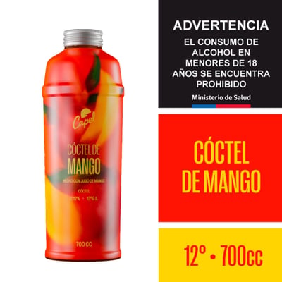 Cóctel Capel mango 12° botella 700 cc