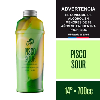 Cóctel Capel sour 14° botella 700 cc