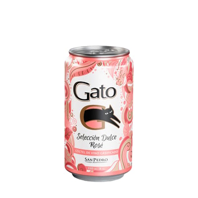 Cóctel De Vino Gato Selección Dulce Rosé 350cc