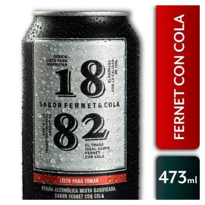 Cóctel Fernet 1882 Cola - Lata 473cc